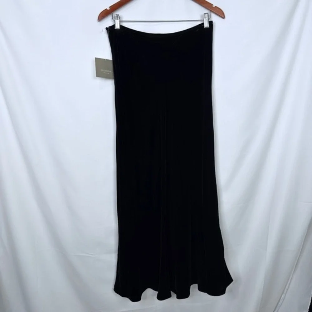 Vintage Liz Claiborne Velvet Maxi Skirt Women Size 6 Black‎ NWT